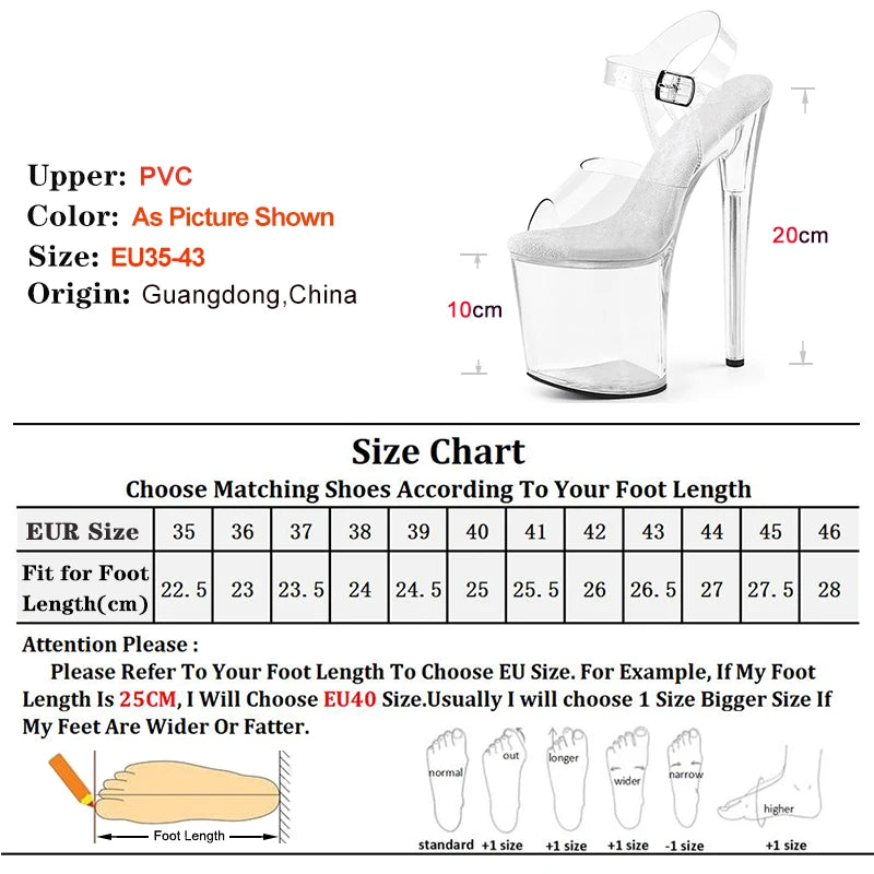 NightStride Pro Clear Platform Heels