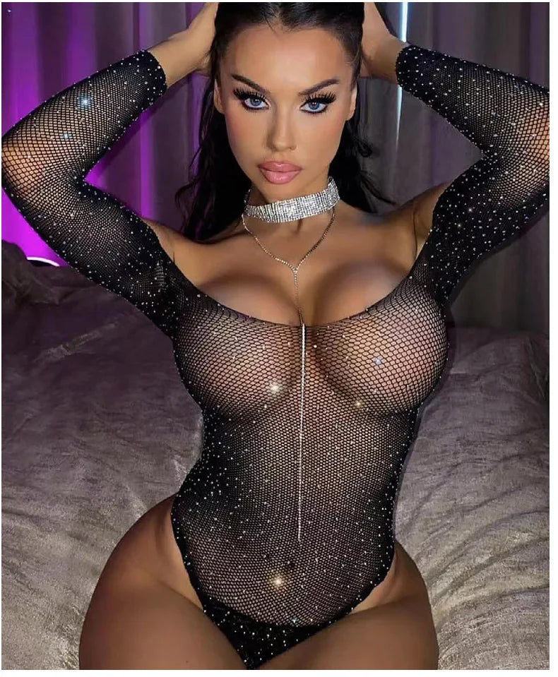 Crystal Lace Shimmer Seduction Suit