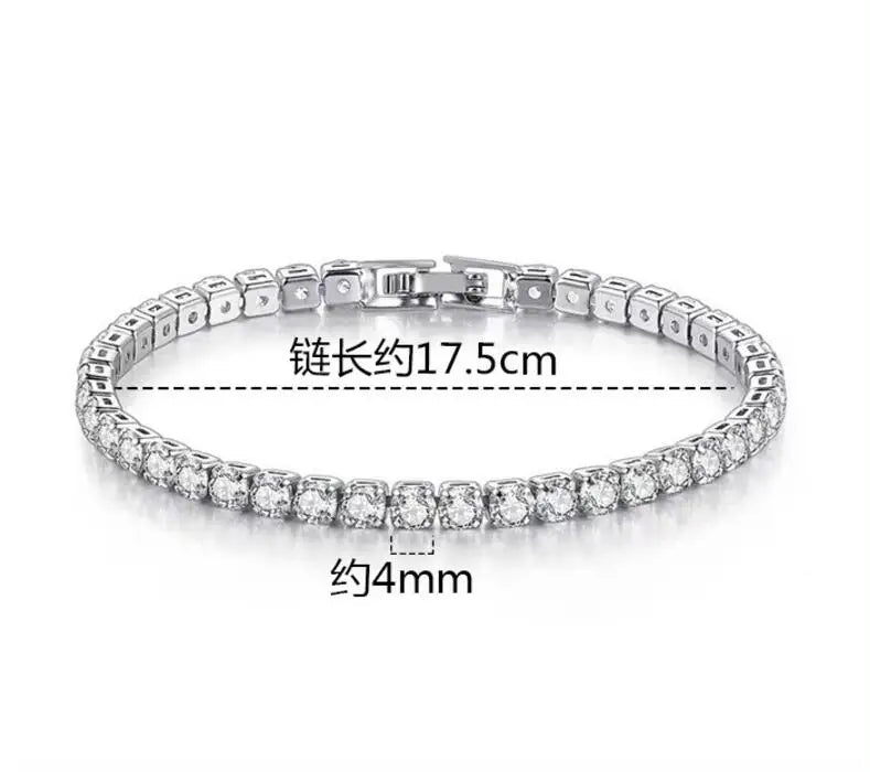 Radiant Moissanite Link Bracelet