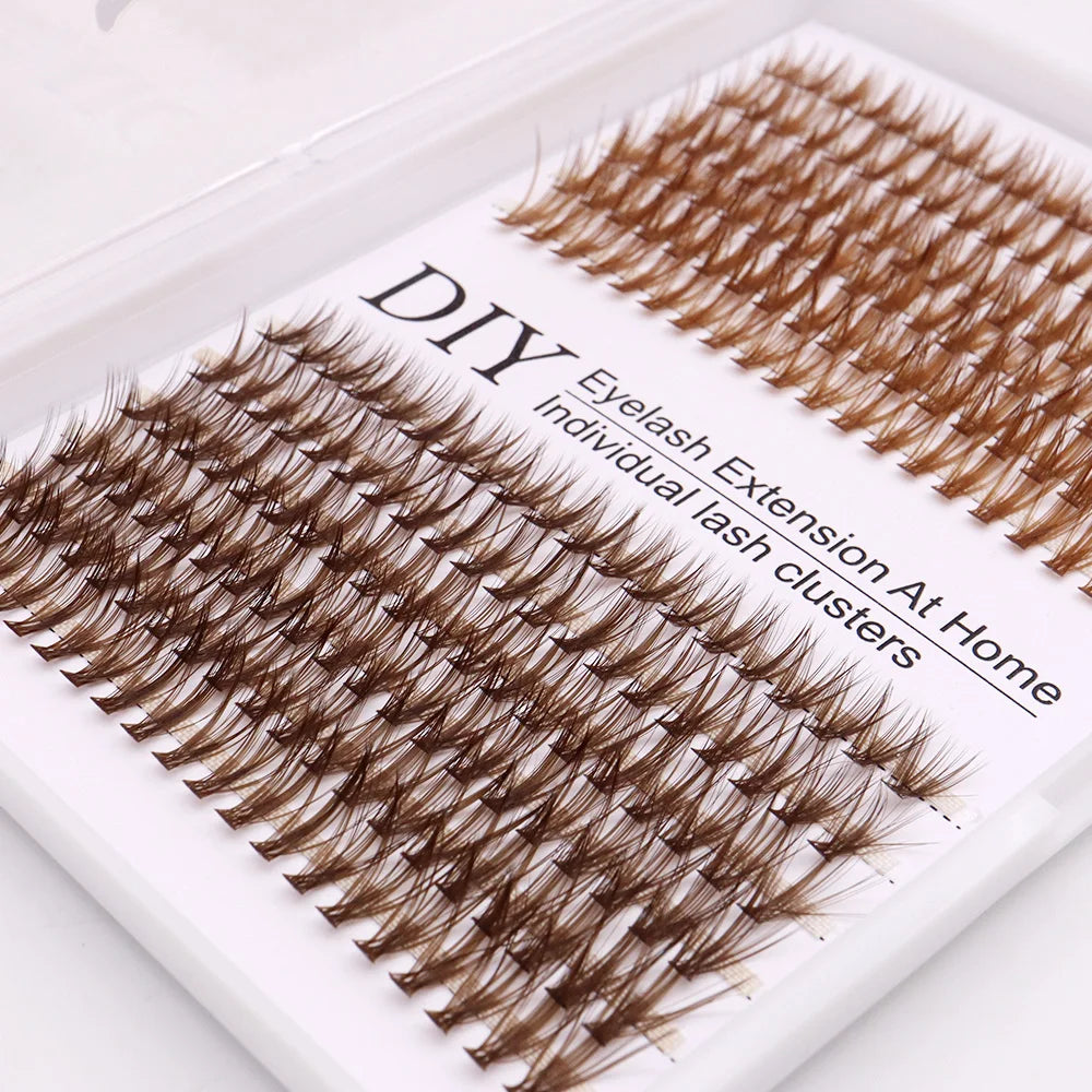 Brown Mix Colored Cluster Lashes