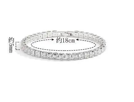 Radiant Moissanite Link Bracelet